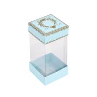 8.8.20 alt üst mavi üzerine gold yaldızlı iç asetat kutu 