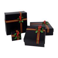Hediye kutusu siyah set 4 boy
