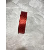 Kirmizi uzerine siyah benekli 2 cm saten kurdela 10 mt